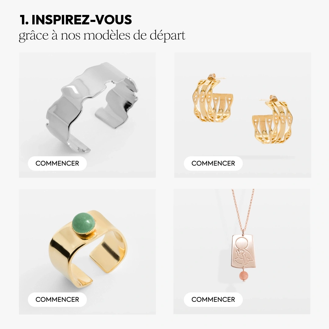 Étape 1 de la création de la bague Nuage